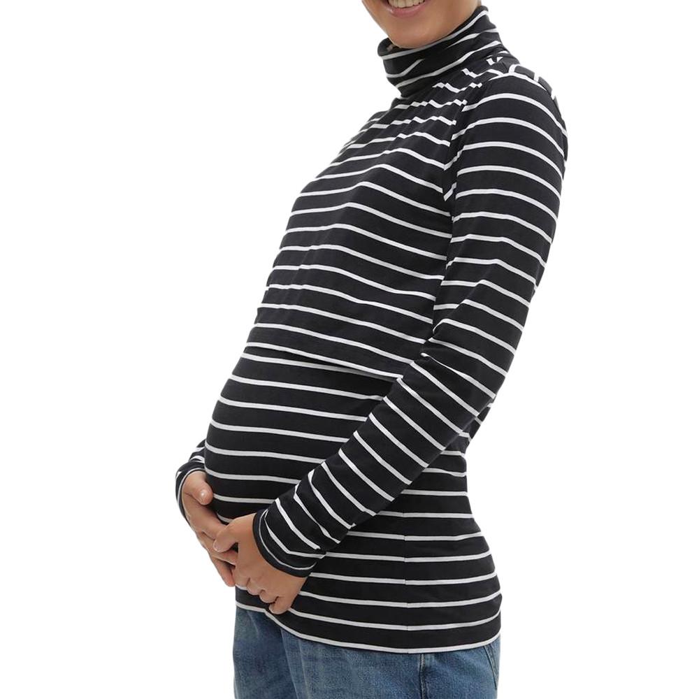 Mamalicious T-Shirt Manches Longues de grossesse Noir/Blanc Femme Mamalicious Ilja June