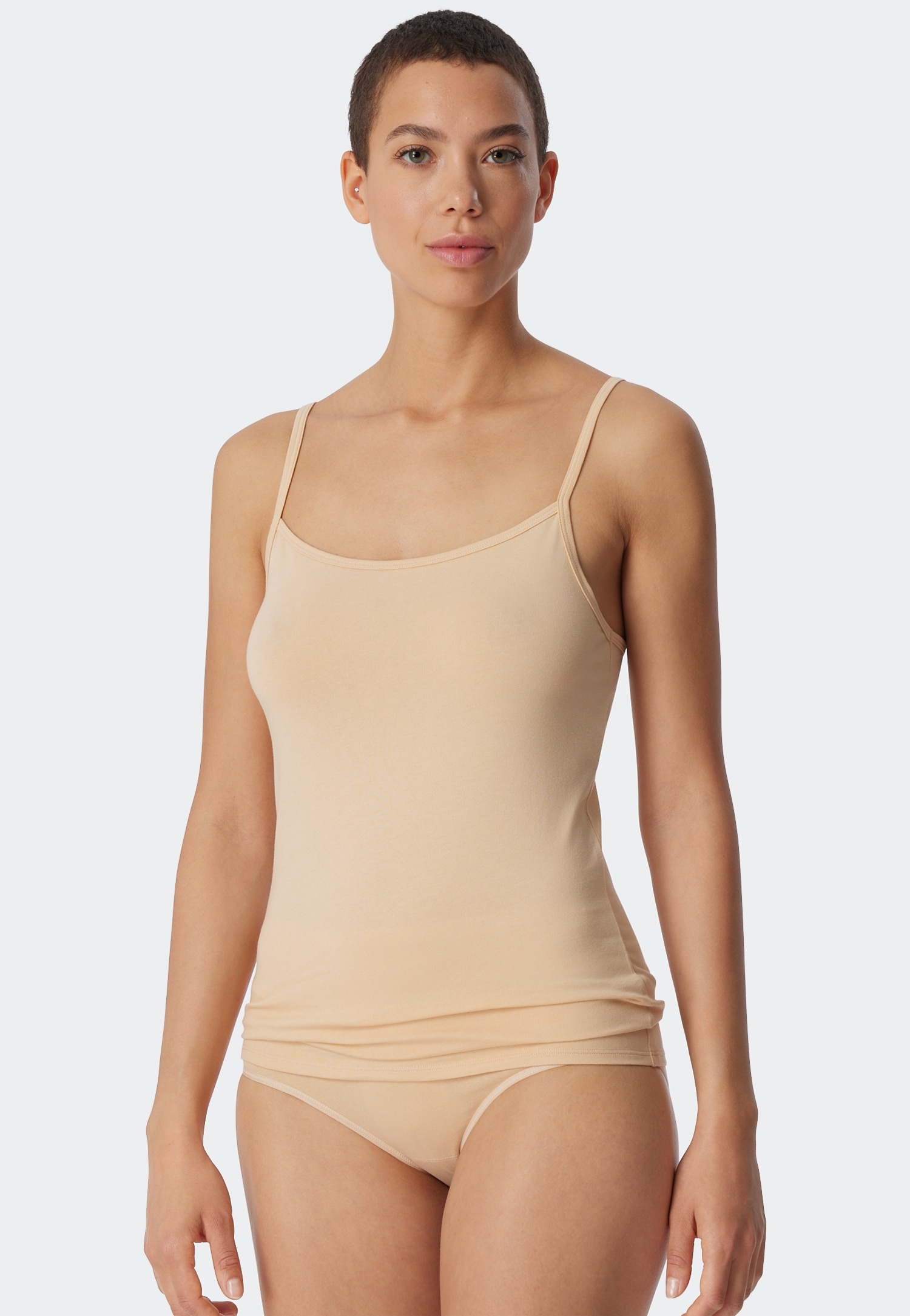 uncover by SCHIESSER Spaghettitop »Uncover Cotton«, tiefer Rundhalsausschnitt, schmale Träger, elastisch, weich