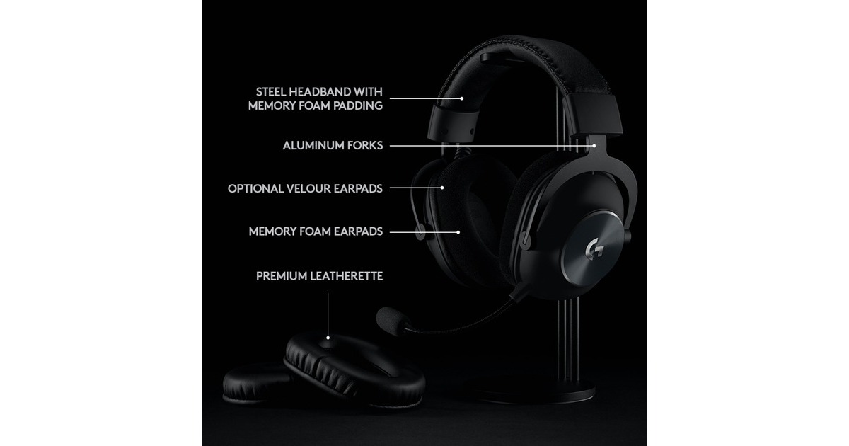Logitech GPRO X Wireless LIGHTSPEED over-ear gaming headset  (Zwart, Pc, PlayStation 4, PlayStation 5)