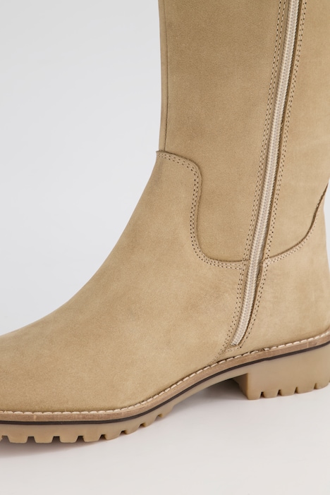 Lederstiefel, 3XL-Schaft, Schnürung, Weite H