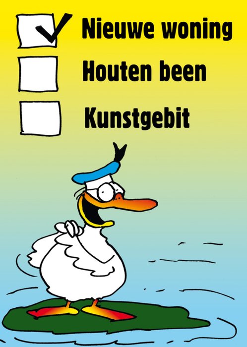 TMS | Nieuwe woning kaart | eend | illustratie
