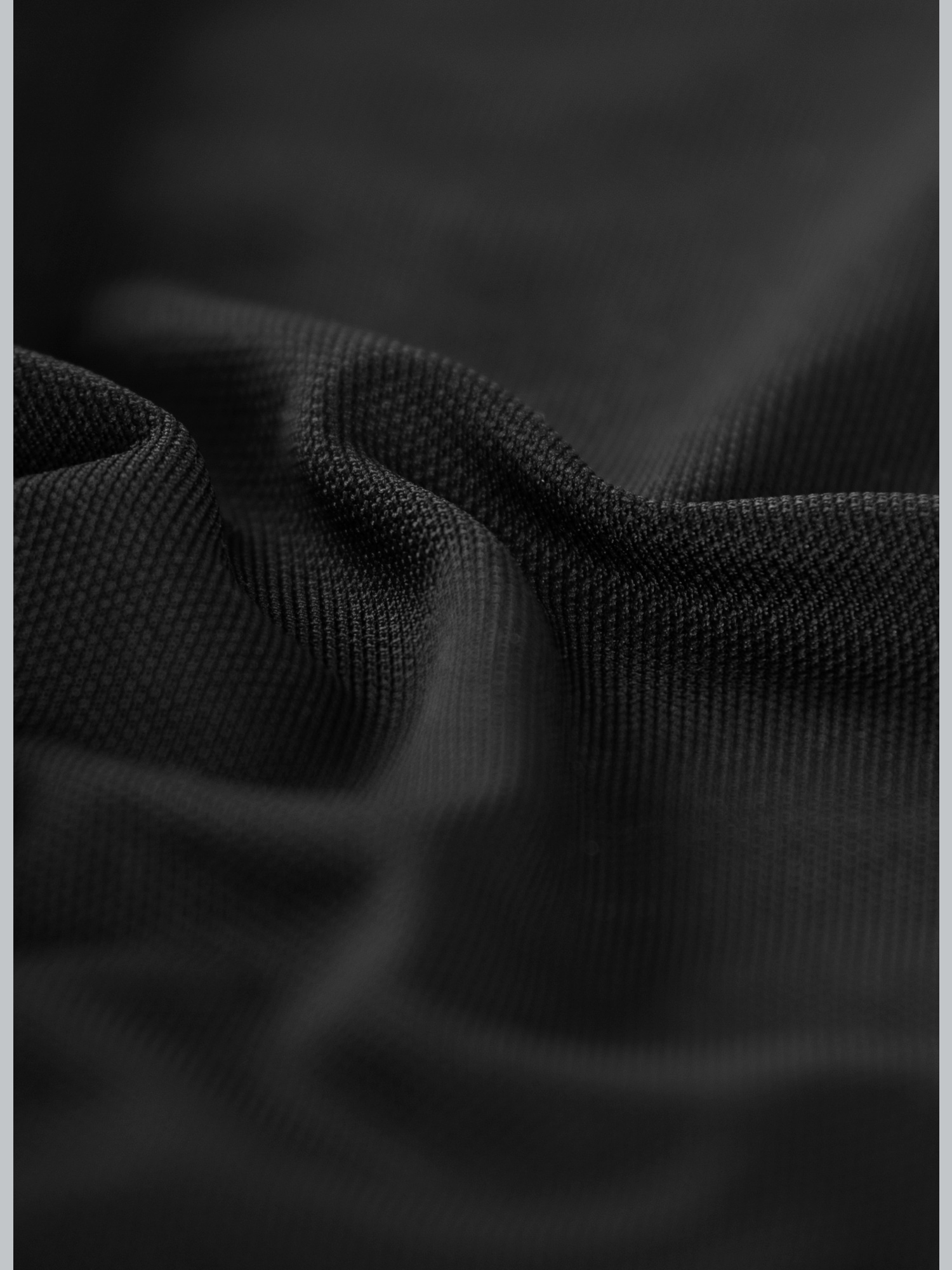 Poloshirt aus Polyester mit Knopfleiste Schwarz