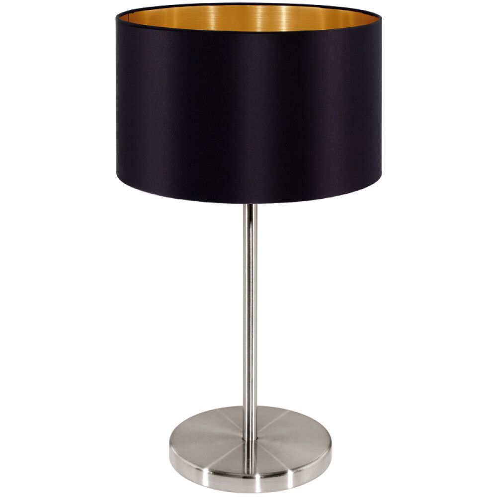 BORDLAMPE EGLO MASERLO SORT/GULL Ø23 CM