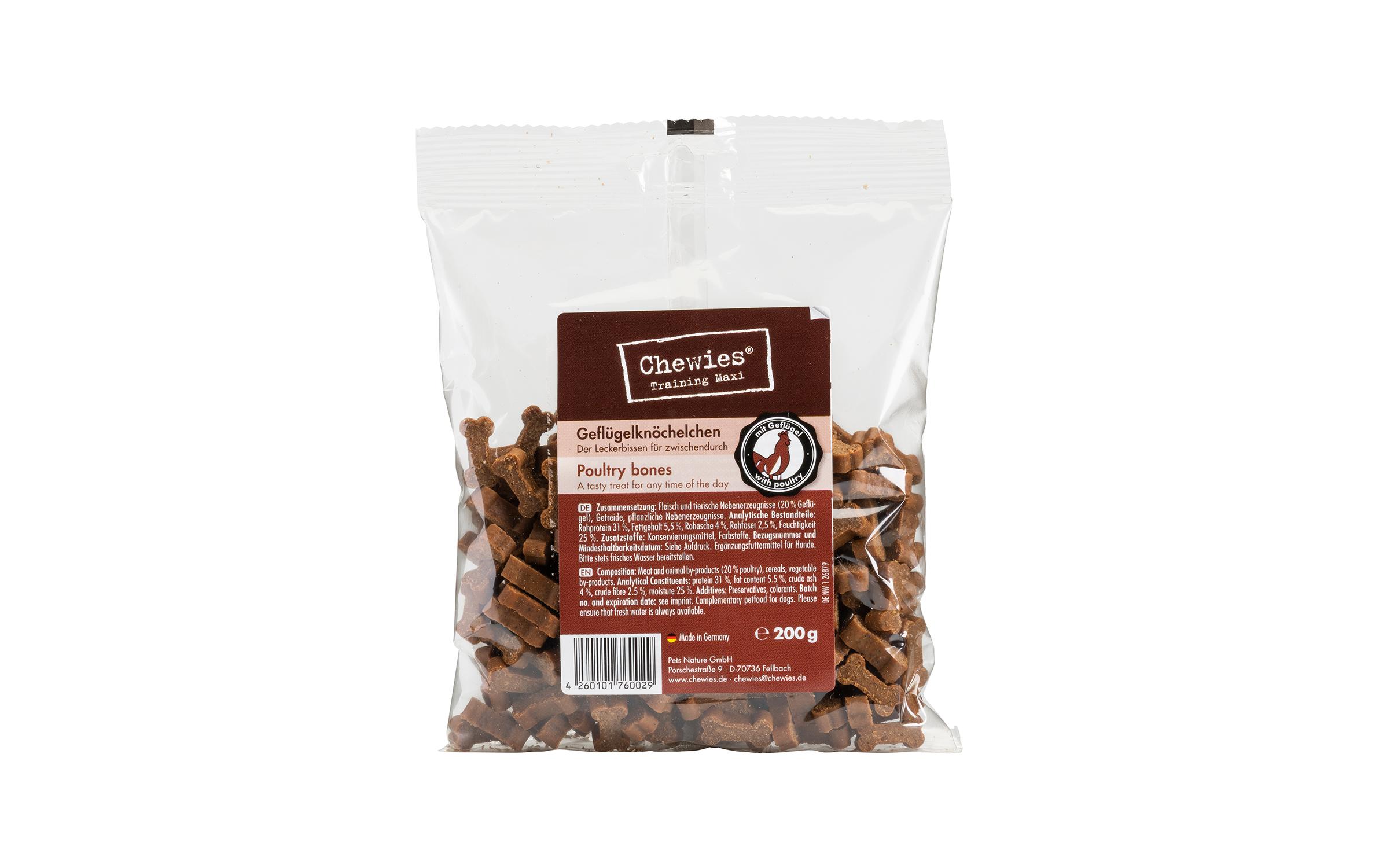 Leckerli Training Maxi Geflügelknöchelchen, 200 gLeckerer Snack in Maxi-Knochenform