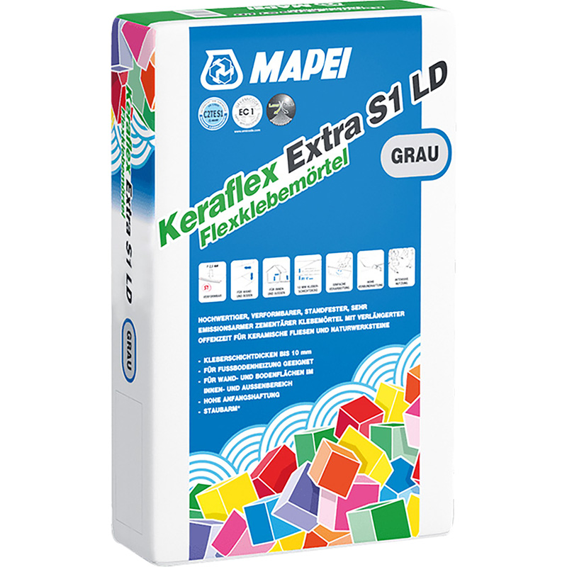 Mapei Keraflex extra S1 LD tegellijm dunbed 20kg grijs