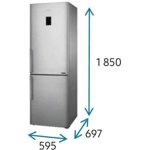 Réfrigérateur Combiné Samsung RB33J3315SA 2 portes 339L (231 + 108) 185 cm Metal Grey