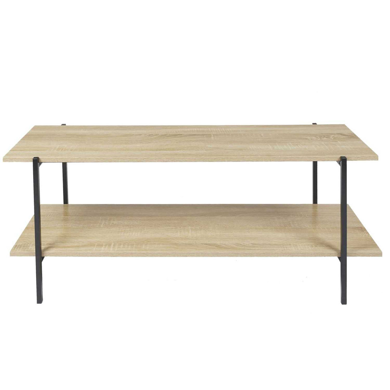 Home Deco Factory Banc TV Loka marron/noir - 115x45x35 cm