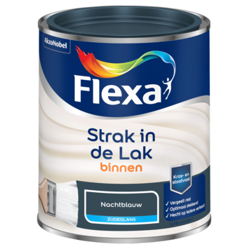 Flexa Strak in de Lak binnenlak zijdeglans nachtblauw 750 ml