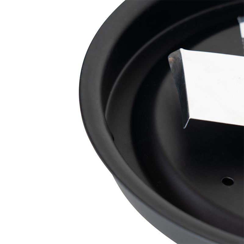 Klassieke plafondlamp zwart met opaal glas 23 cm IP44 - Nohmi