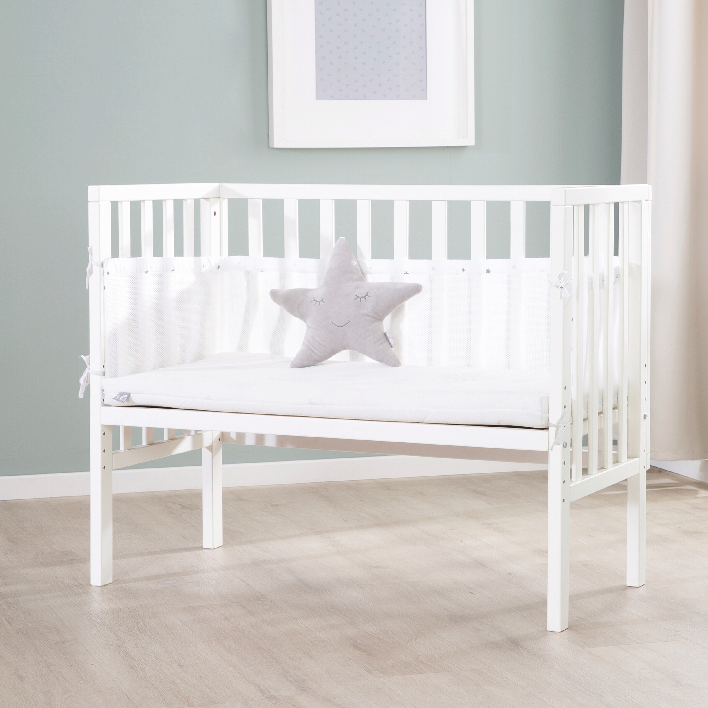 roba Beistellbett 2in1 Sternenzauber grau