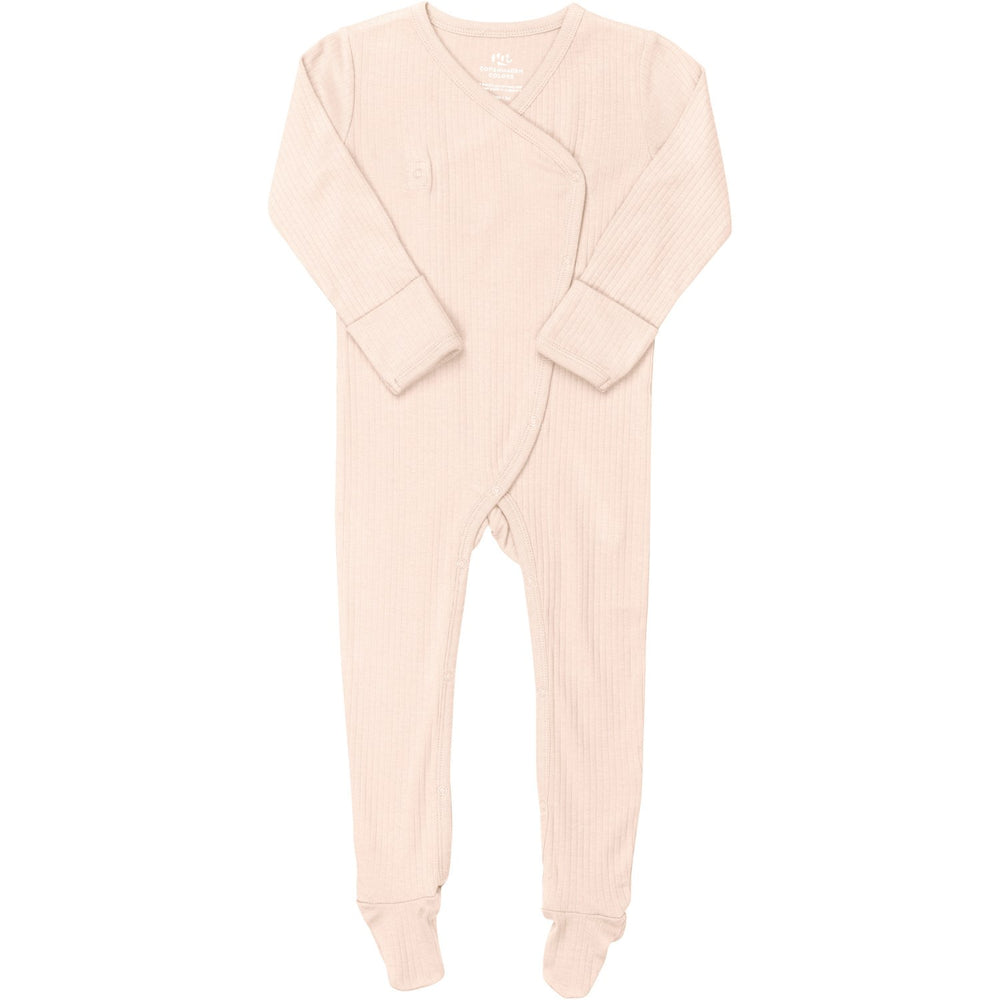 Køb COPENHAGEN COLORS Soft Pink Rib Jersey Full Body Crossover