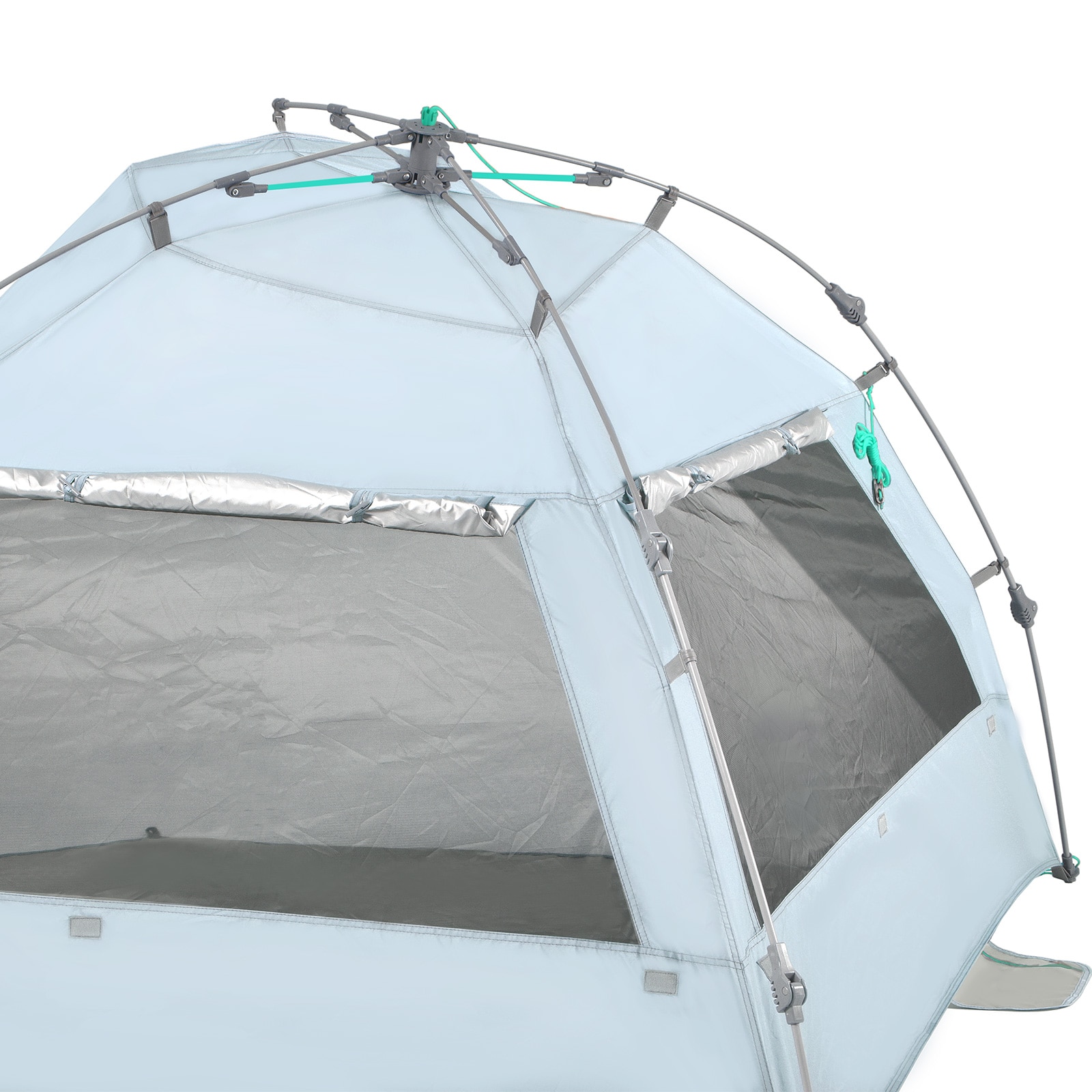 TERRA NATION Strandmuschel Hare Kohu rPET Automatik Sekunden Strand Zelt UPF50+ Farbe: sand