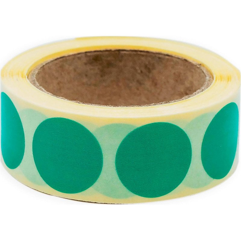 Pastille adhésive repositionnable Ø 20 mm Avery verte - Rouleau de 500