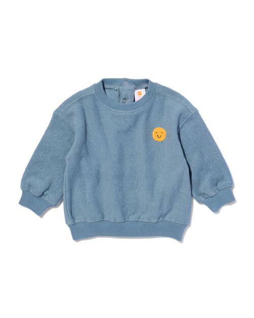 pull en tissu éponge smiley pour bébé bleu