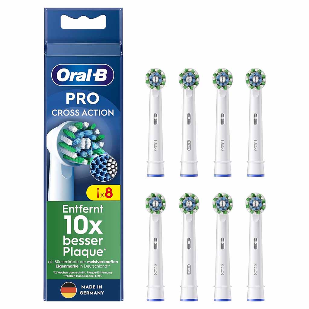 Oral-B Aufsteckbürsten PRO CrossAction, 8 Stück