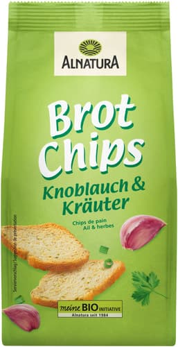 Alnatura Bio Brotchips mit Knoblauch und Kräutern