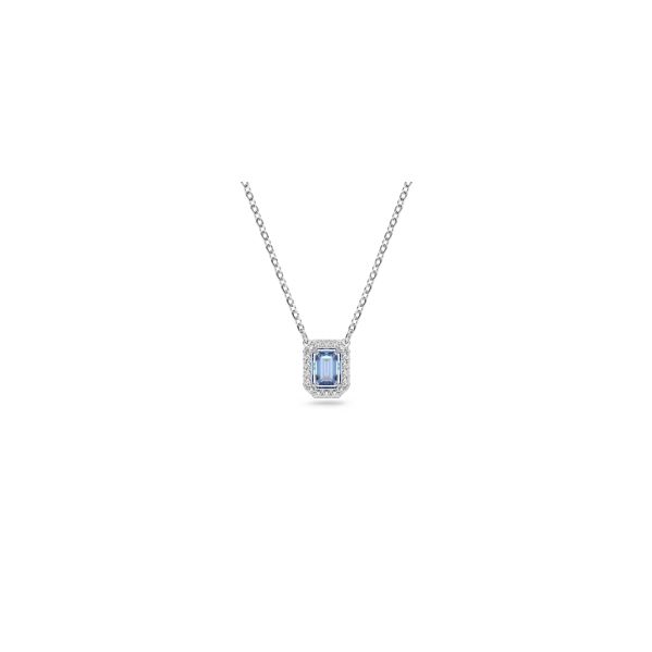Swarovski Colar Millenia Lapidação Octogonal Azul Lacado a Ródio