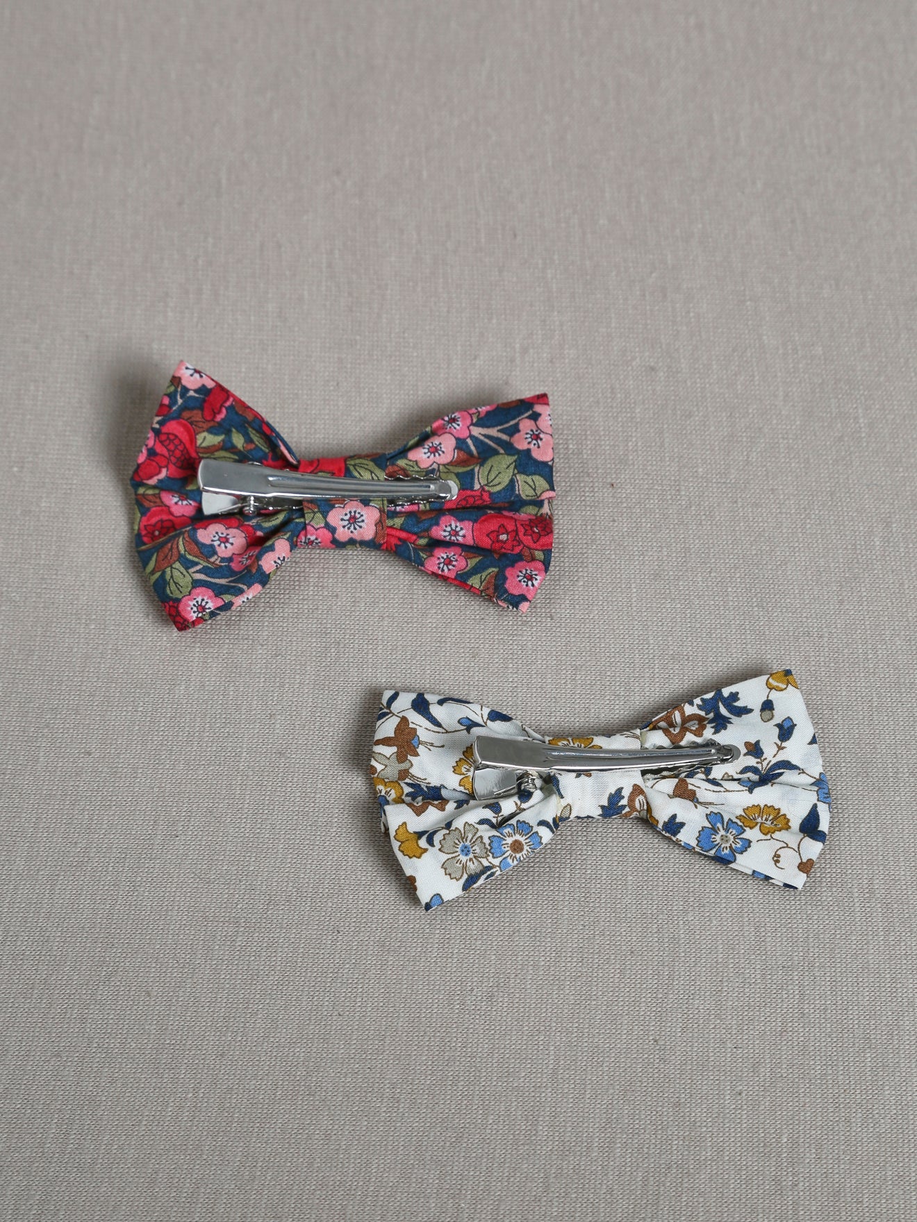 Lot de 2 pinces noeud en tissu Liberty Bébé