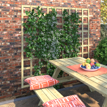 Trellisscherm grenen hout 180 x 180 cm