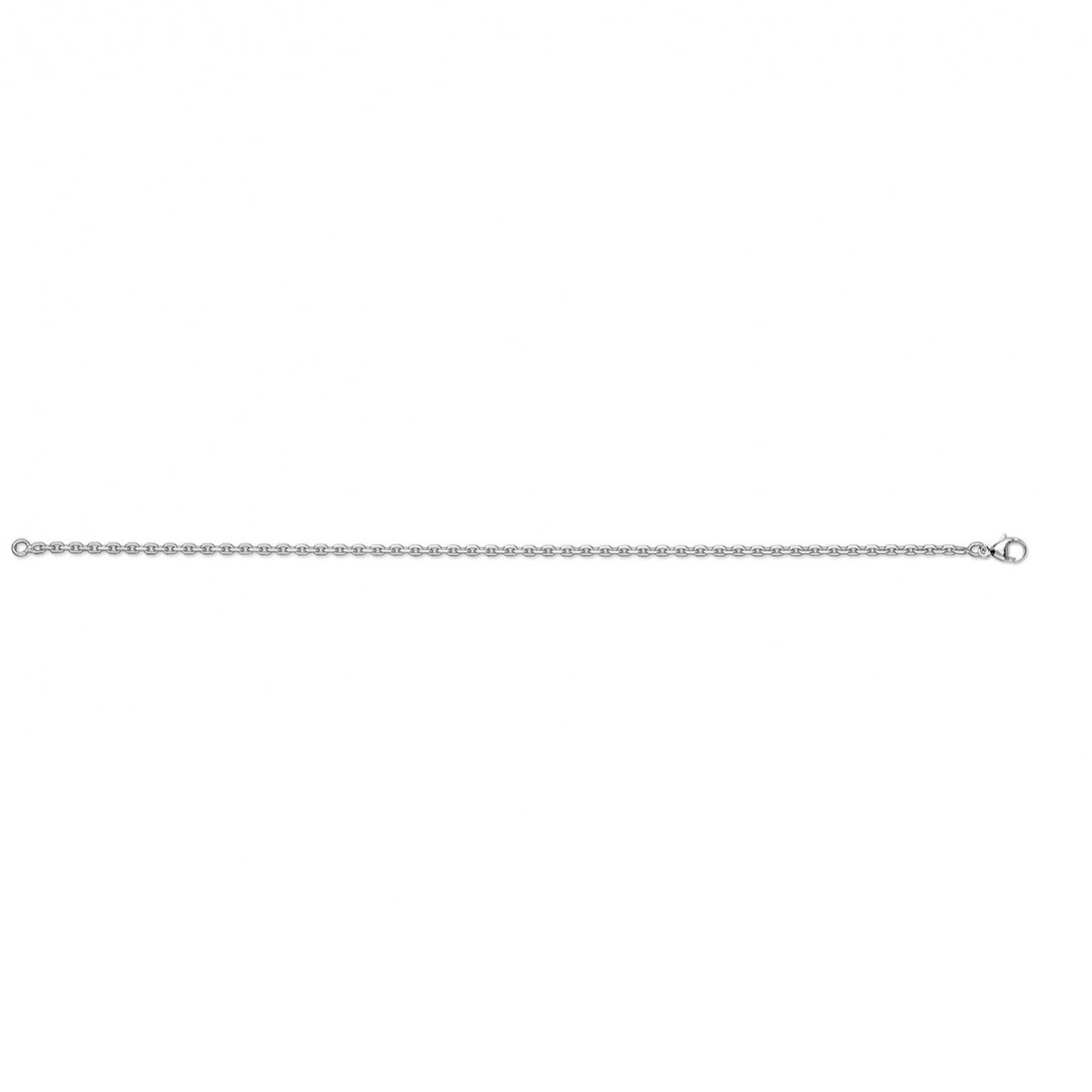 Chaîne Brillaxis or blanc 18 carats 2mm