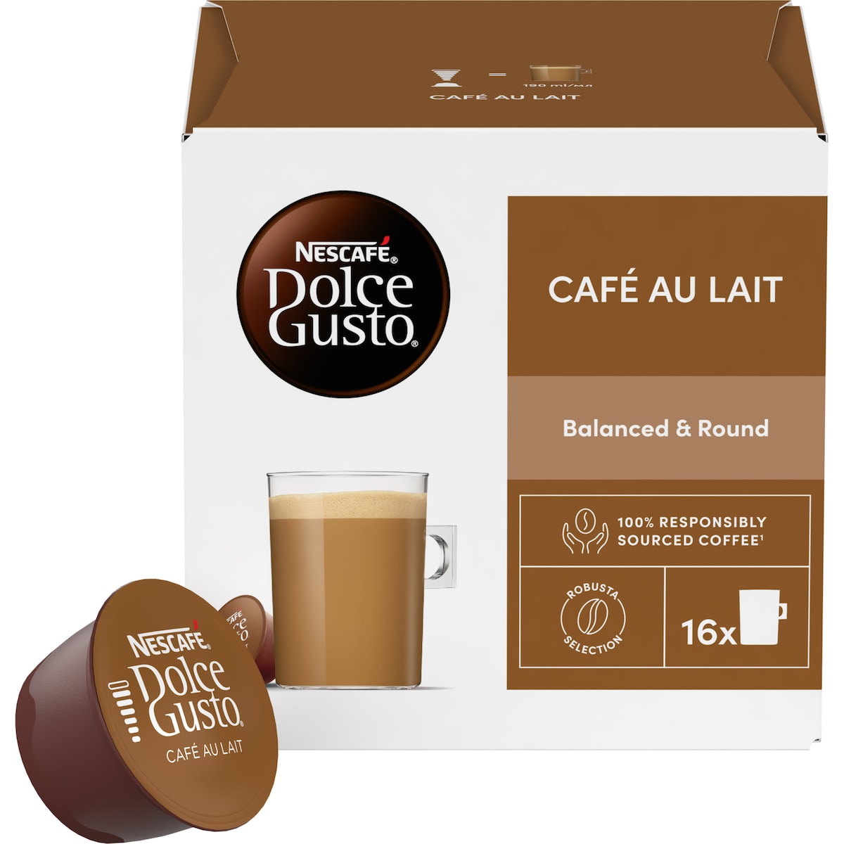 NESCAFÉ Dolce Gusto Cafe au Lait kaffekapsler (16 pk)