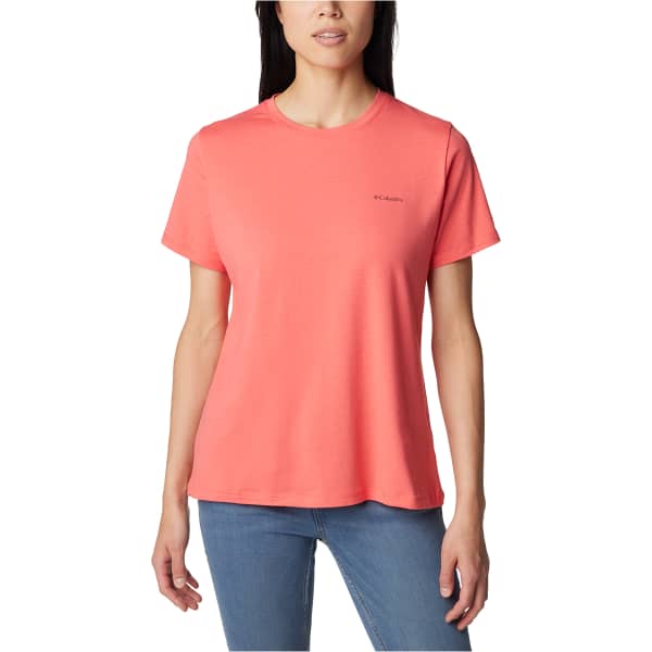 T-shirt randonnée COLUMBIA W SUN TREK SHORT SLEEVE JUICY/NATURALLY BOUNDLESS