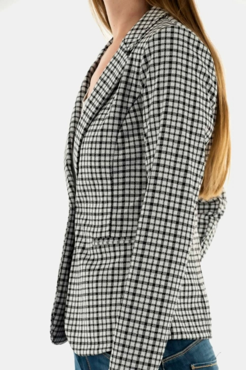 blousons et vestes ichi kate small check 114201 cloud dancer