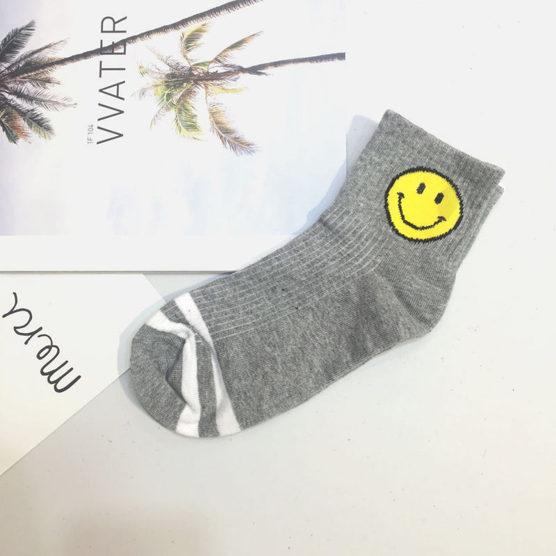 Dute - Smiley Face Enkelsokken