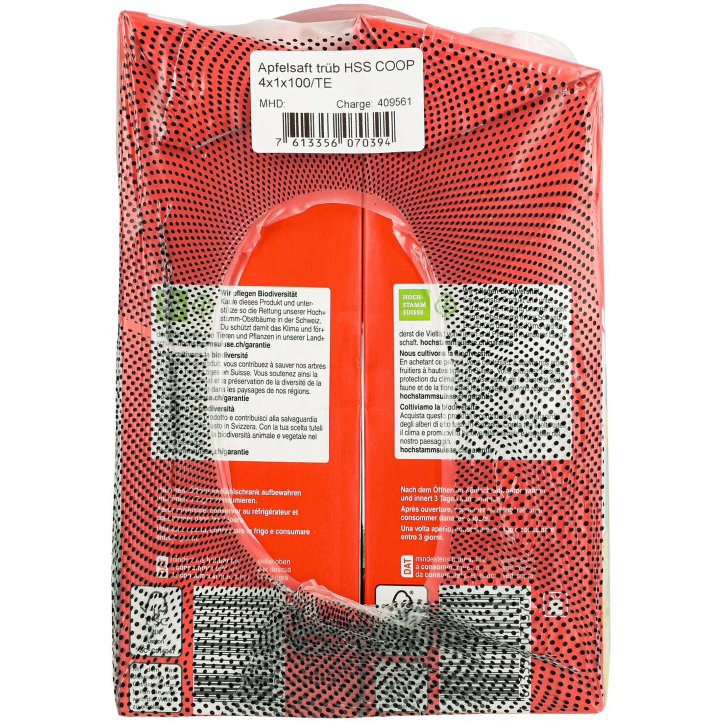 Apfelsaft naturtrüb 4x1l