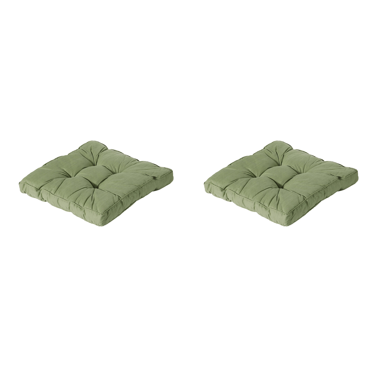 Madison Basic green Zitkussen - Set van 2