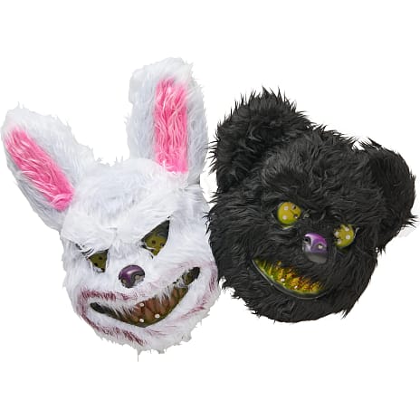 Halloween bamse maske - flere varianter - assorteret