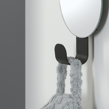 Sealskin Haak met Spiegel Brix Zwart