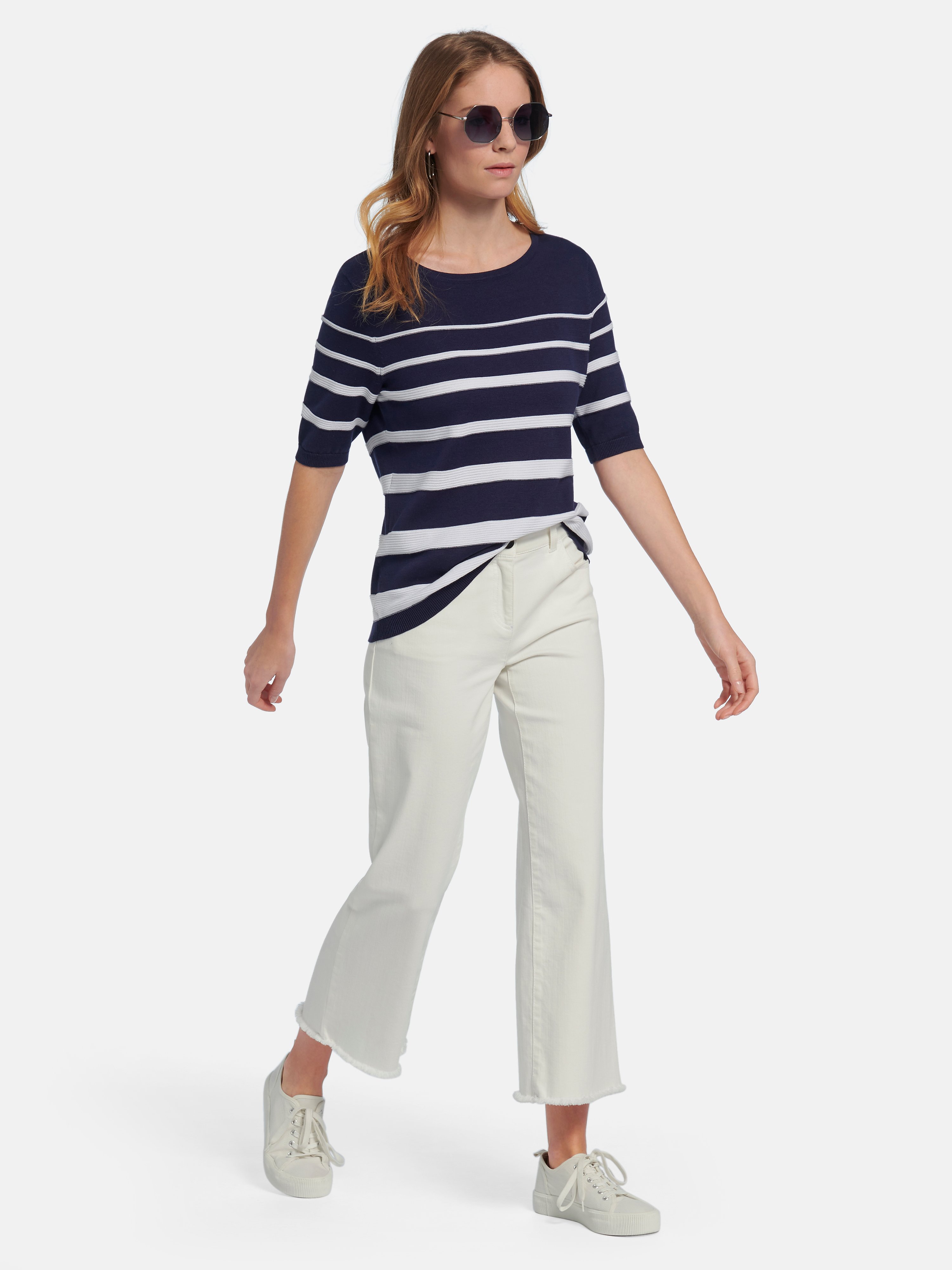 Rundhals-Pullover aus 100% SUPIMA®-Baumwolle