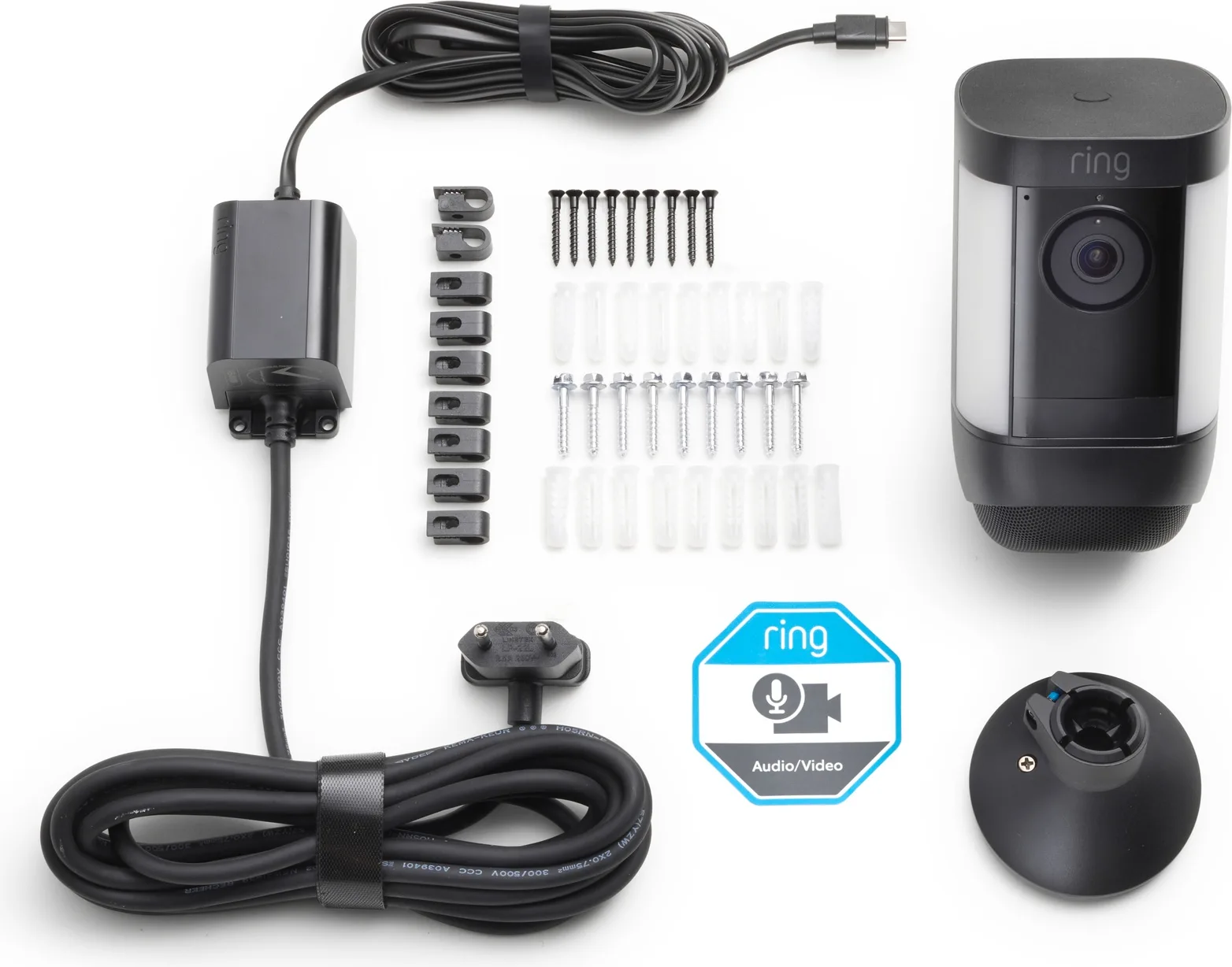 Ring Spotlight Cam Pro Plug-in Noir Caméra de surveillance