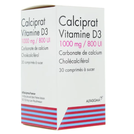 Calciprat Vitamine D3 1000mg - 30 Comprimés à sucer