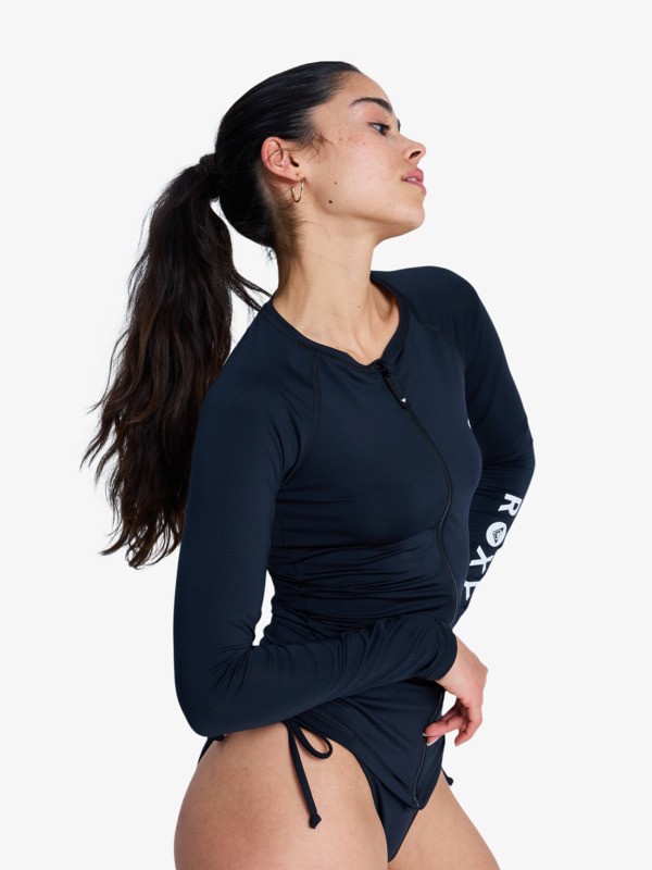 Essentials Lycra zippé à manches longues Noir Femme
