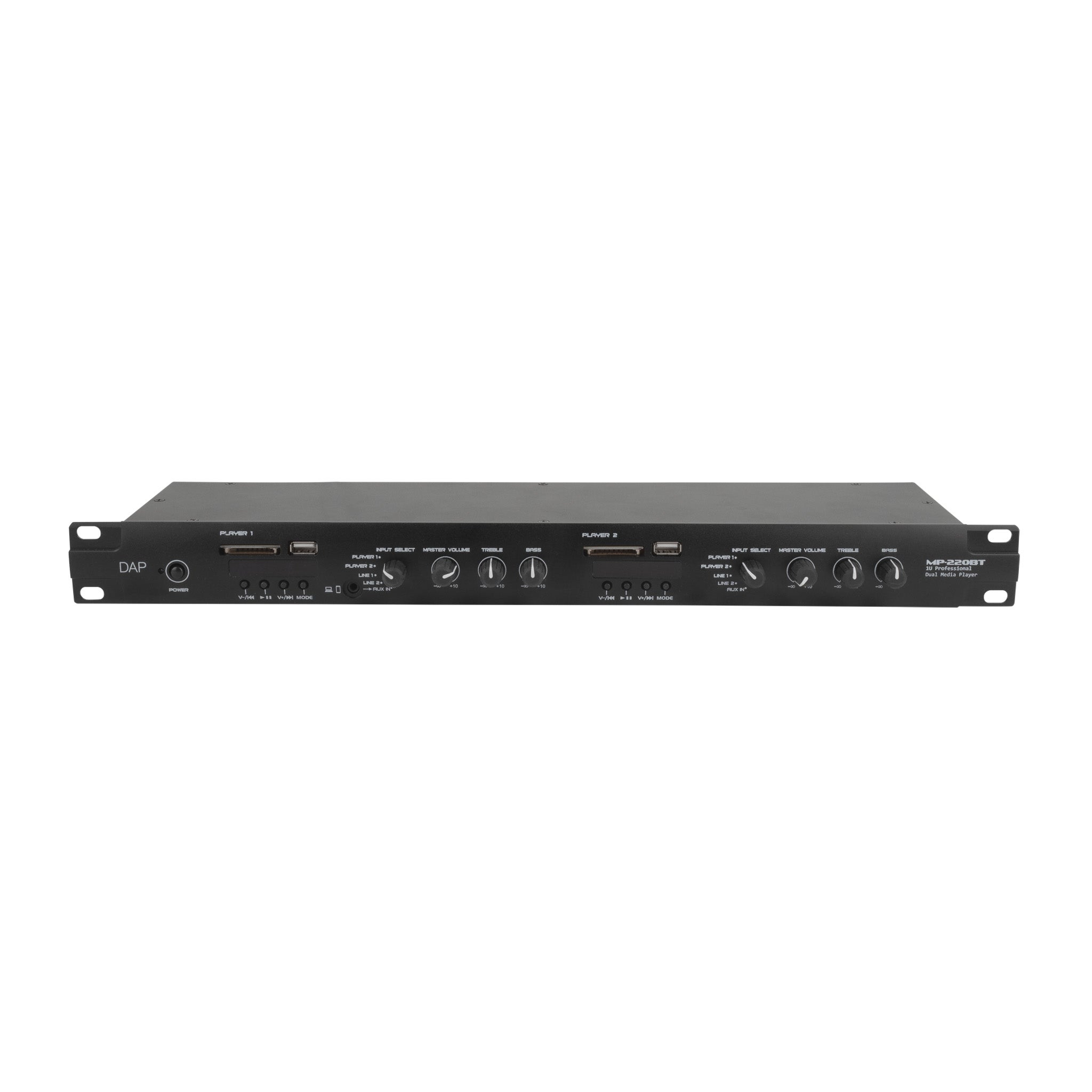 DAP MP-220BT dubbele mediaspeler met bluetooth en omroep-mic interface
