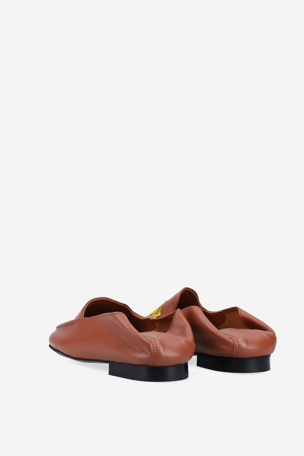 Poppy embroidered leather loafers