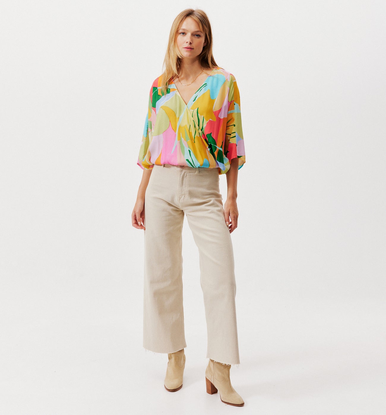 Blouse imprimée Femme - Imprimé multicolore