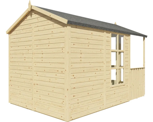 Bertilo Shed Arley tuinhuis met vloer, 214 x 305 cm, naturel