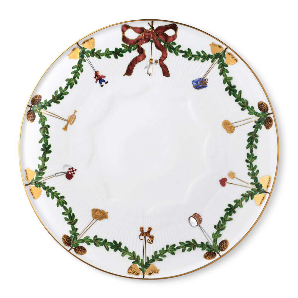 Royal Copenhagen  Stjerne Riflet fad - 32 cm.