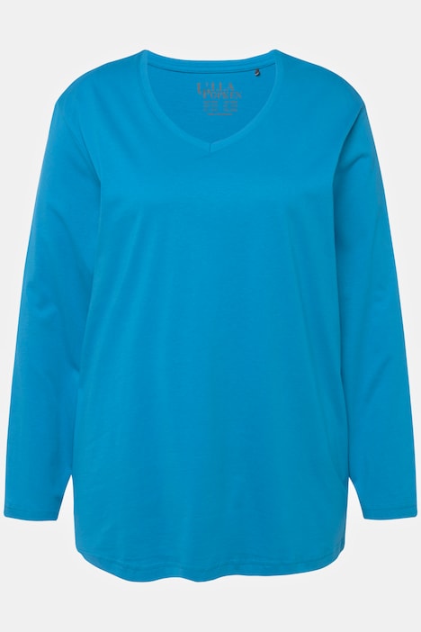 Shirt, V-Ausschnitt, Relaxed, Langarm