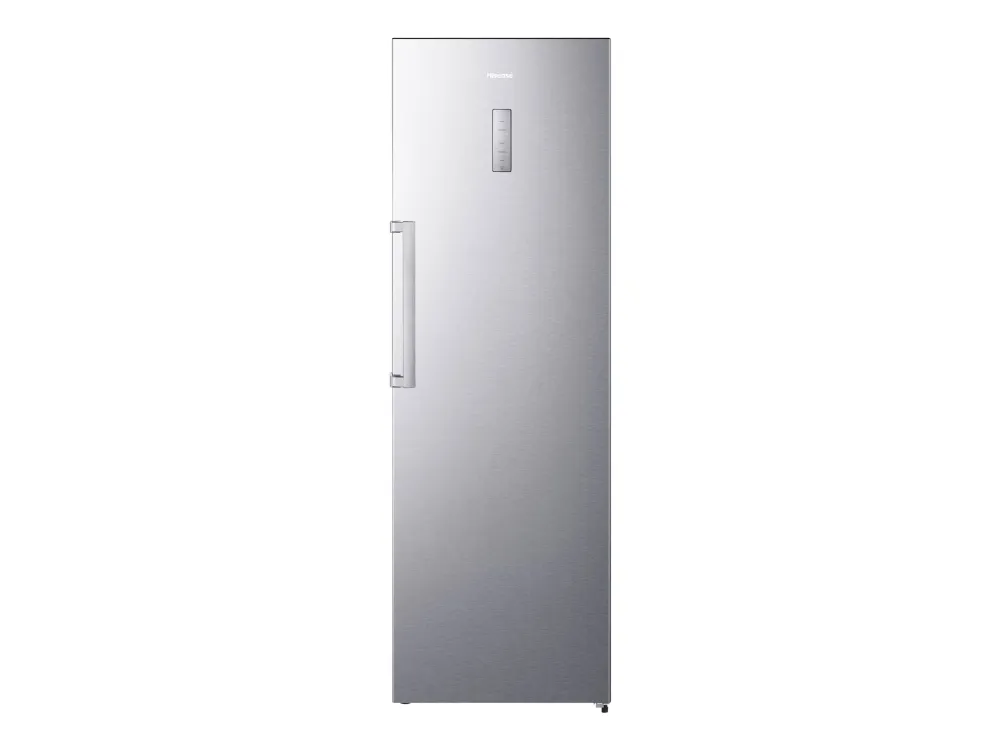 Hisense RL481N4BIE - Køleskab - bredde: 59.5 cm - dybde: 65.1 cm - højde: 185.5 cm - 370 liter - Klasse E - rustfrit stål/grå