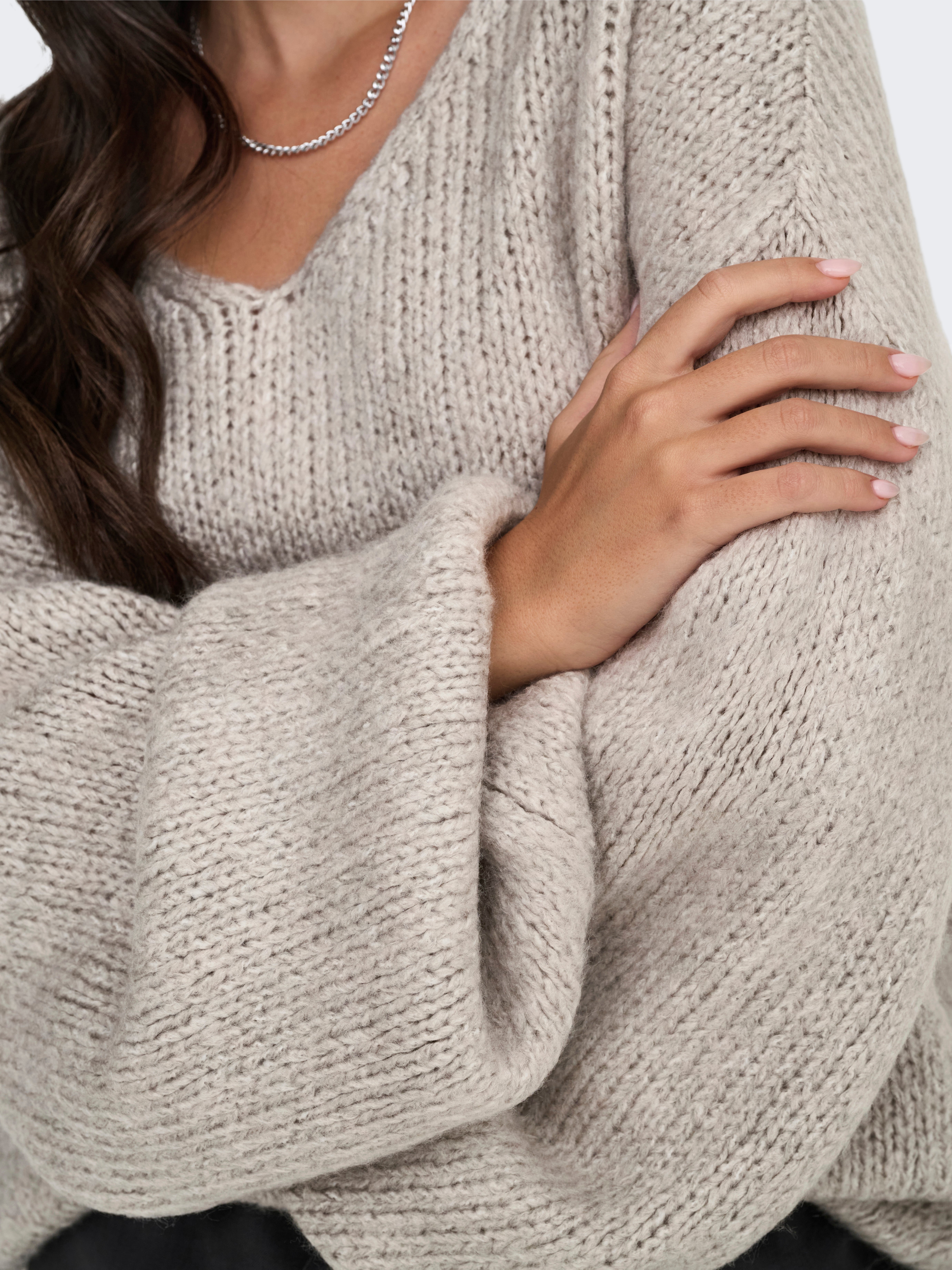 JDYDINEA Strickpullover Chateau Gray