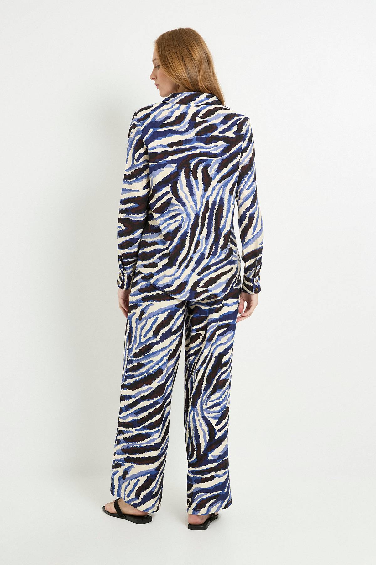 Wallis Ensemble Coordonné Pantalon Large À Imprimé Abstrait