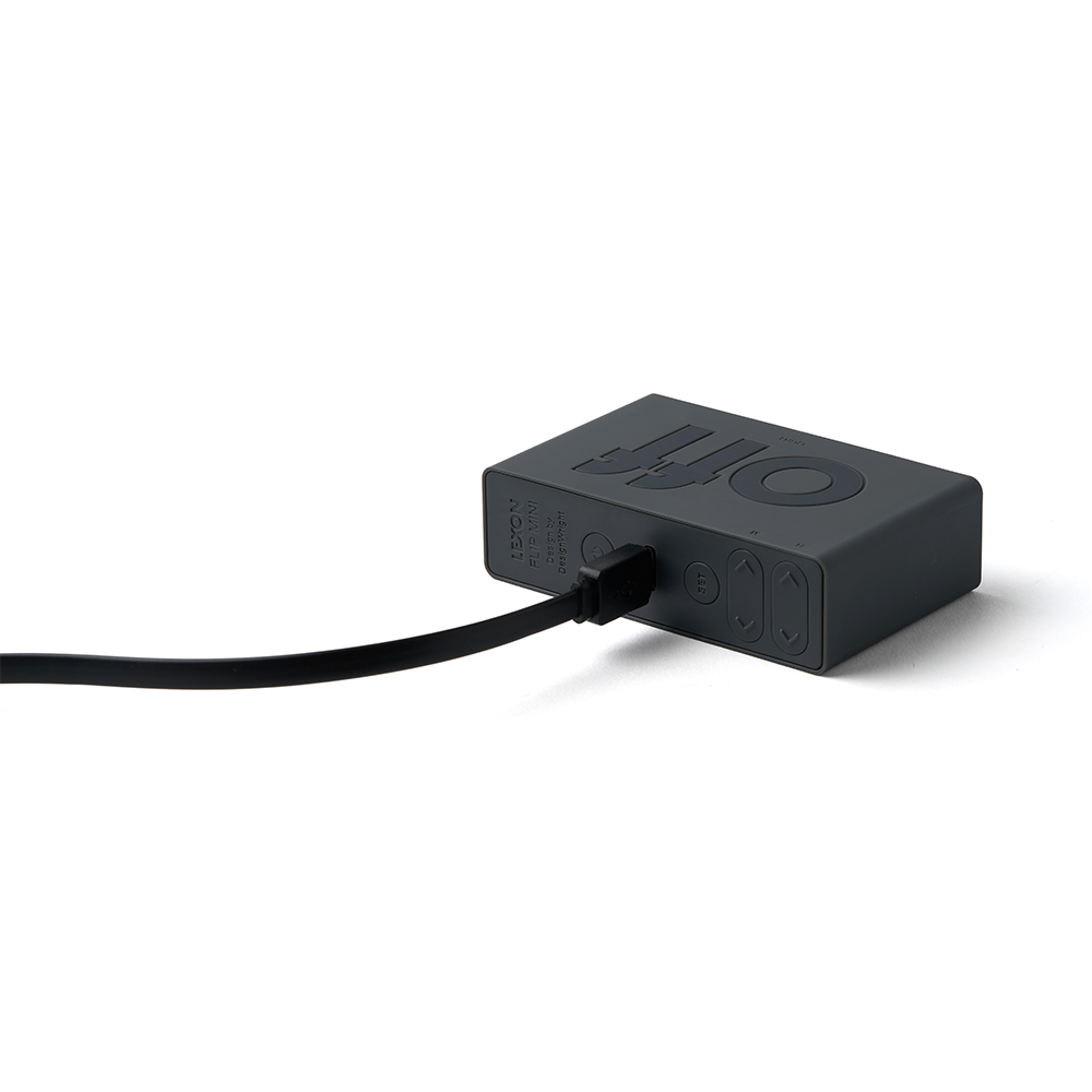 Flip Mini Digitaler Wecker Nachttisch Uhr mit LCD Display (LEX-LR158G3) - Anthrazit