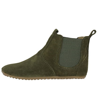 Pom Pom Leder-Krabbelschuhe - Chelsea - Kakhi