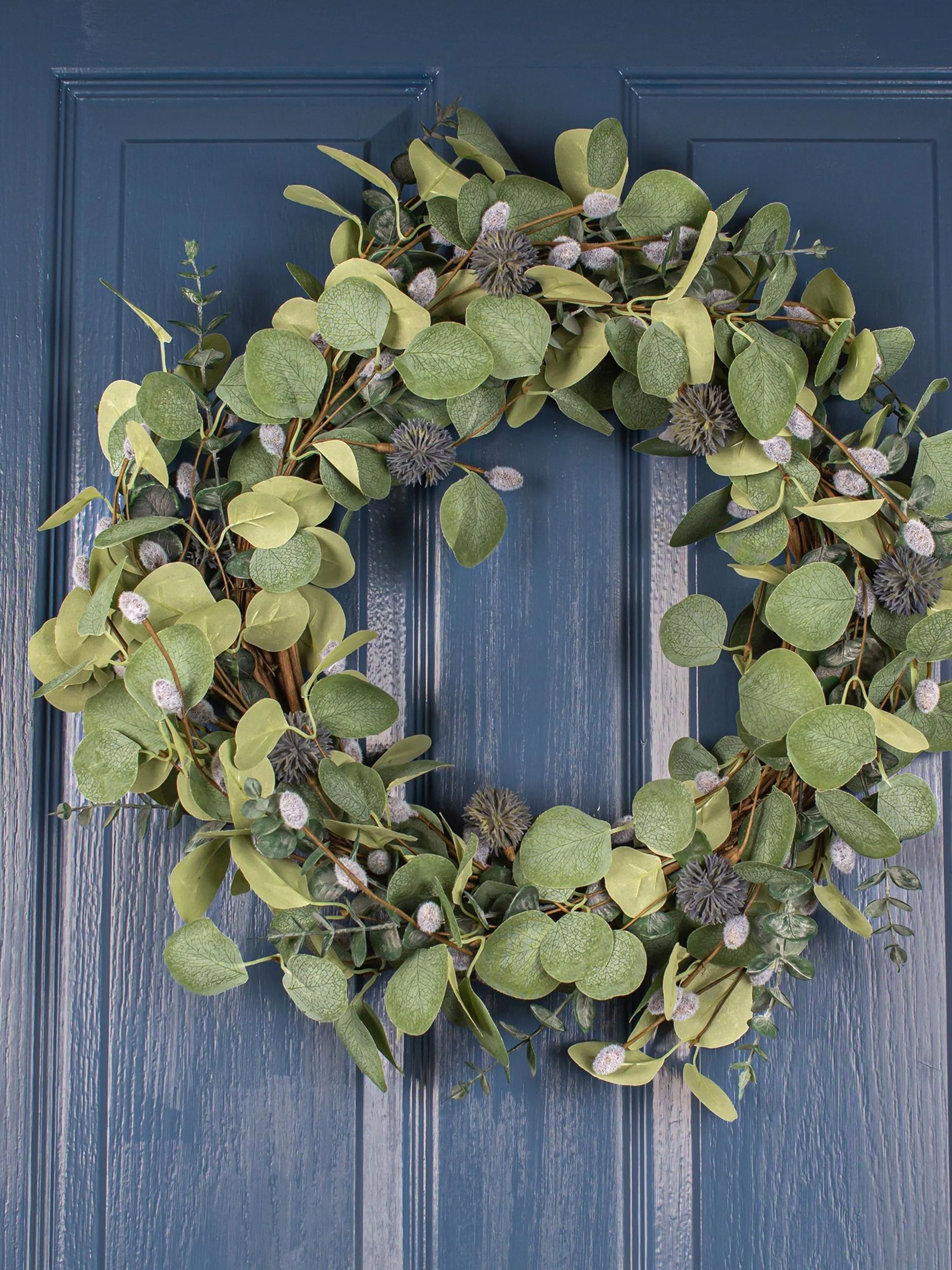 Scottish Everlastings Ltd Artificial Eucalyptus & Pussy Willow Wreath
