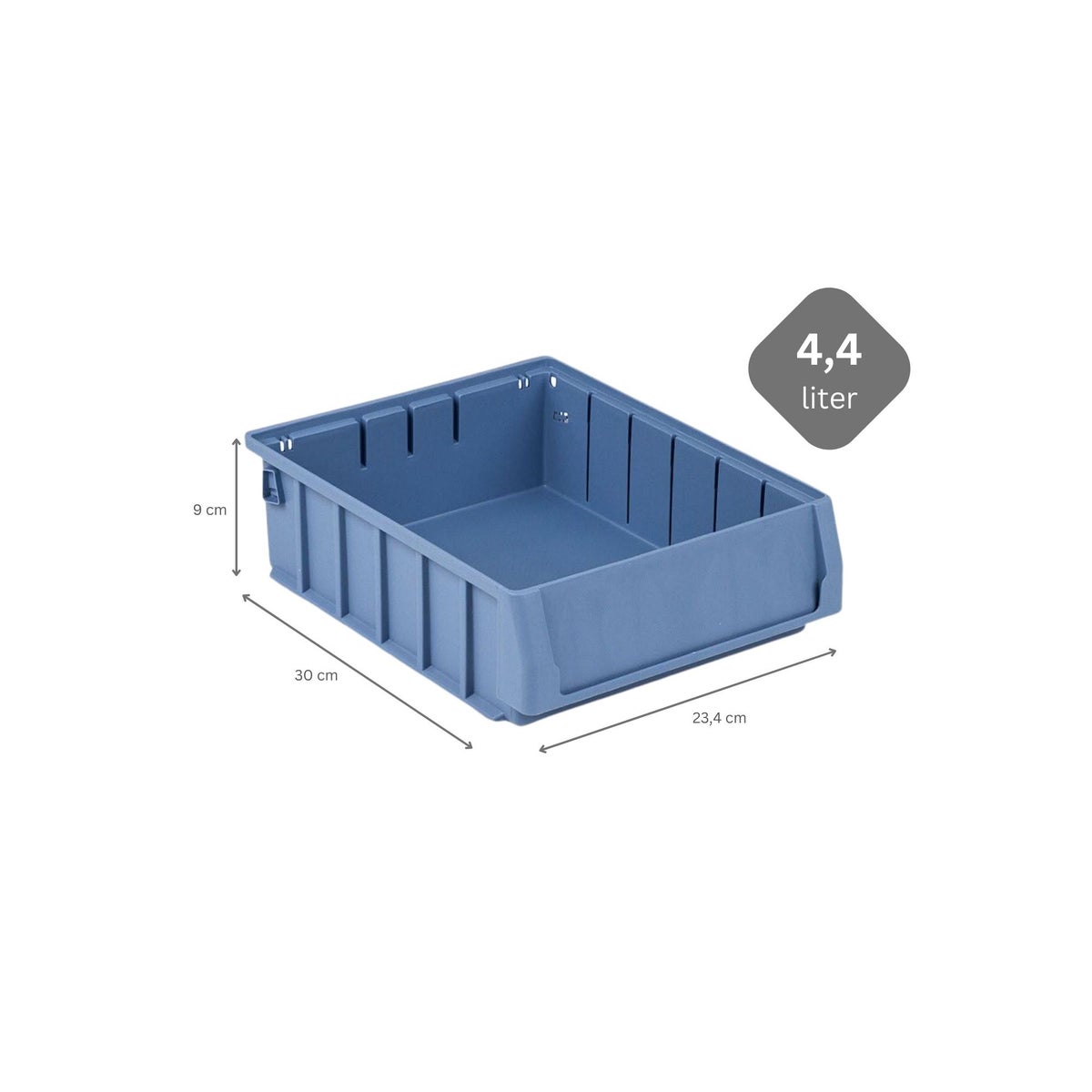 PROREGAL Plankdoos 300 BN Met etiket en beschermhoes HxBxD 9 x 23,4 x 30 cm Opbergdoos 4,4 liter Assortimentsdoos Kleine onderdelendoos