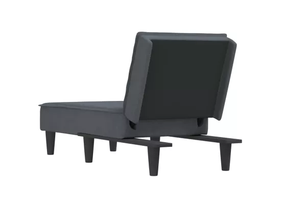 Chaise longue gris foncé velours